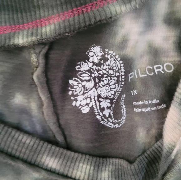 anthropologie Pilcro roll-sleeve tank 1X - Picture 2 of 5